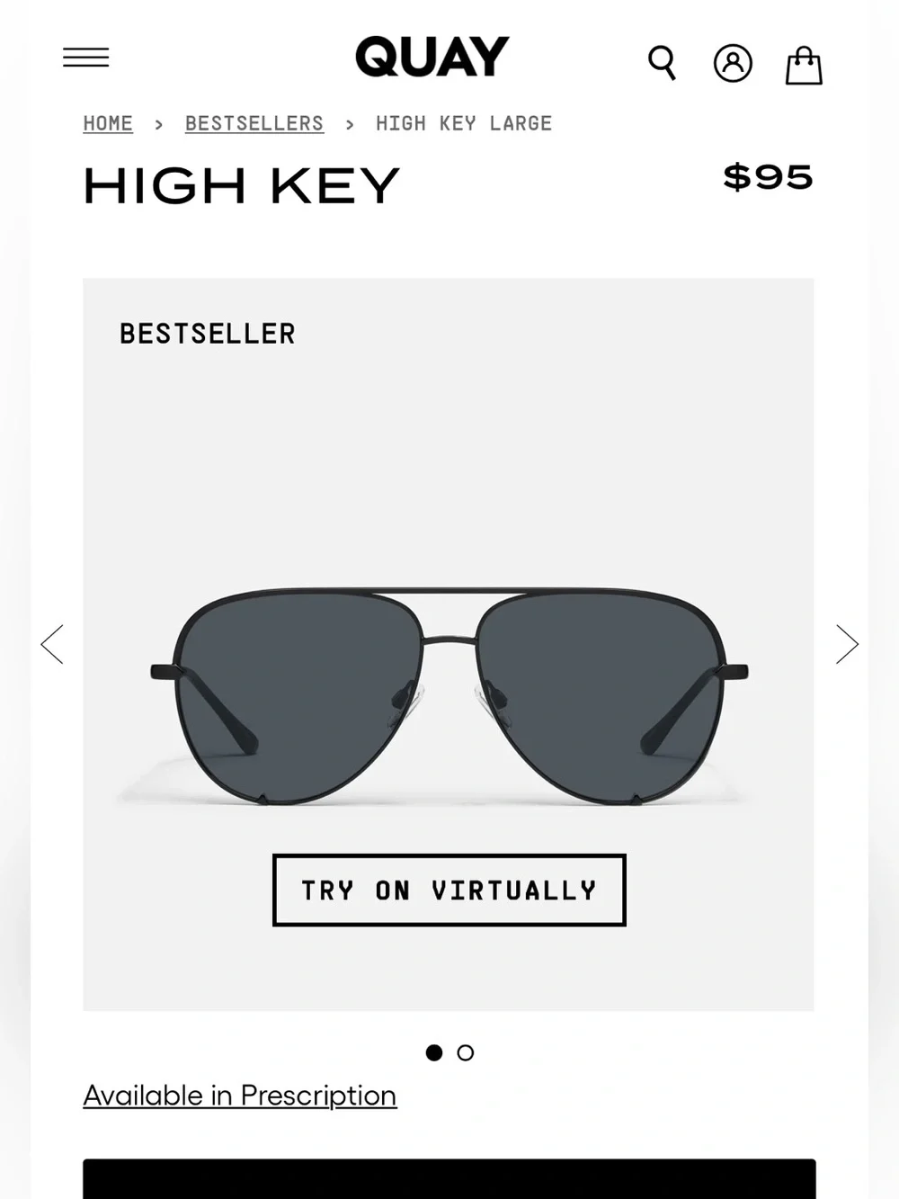 Quay Australia High Key Sunglasses (Embossed Tri-Fold Case included)